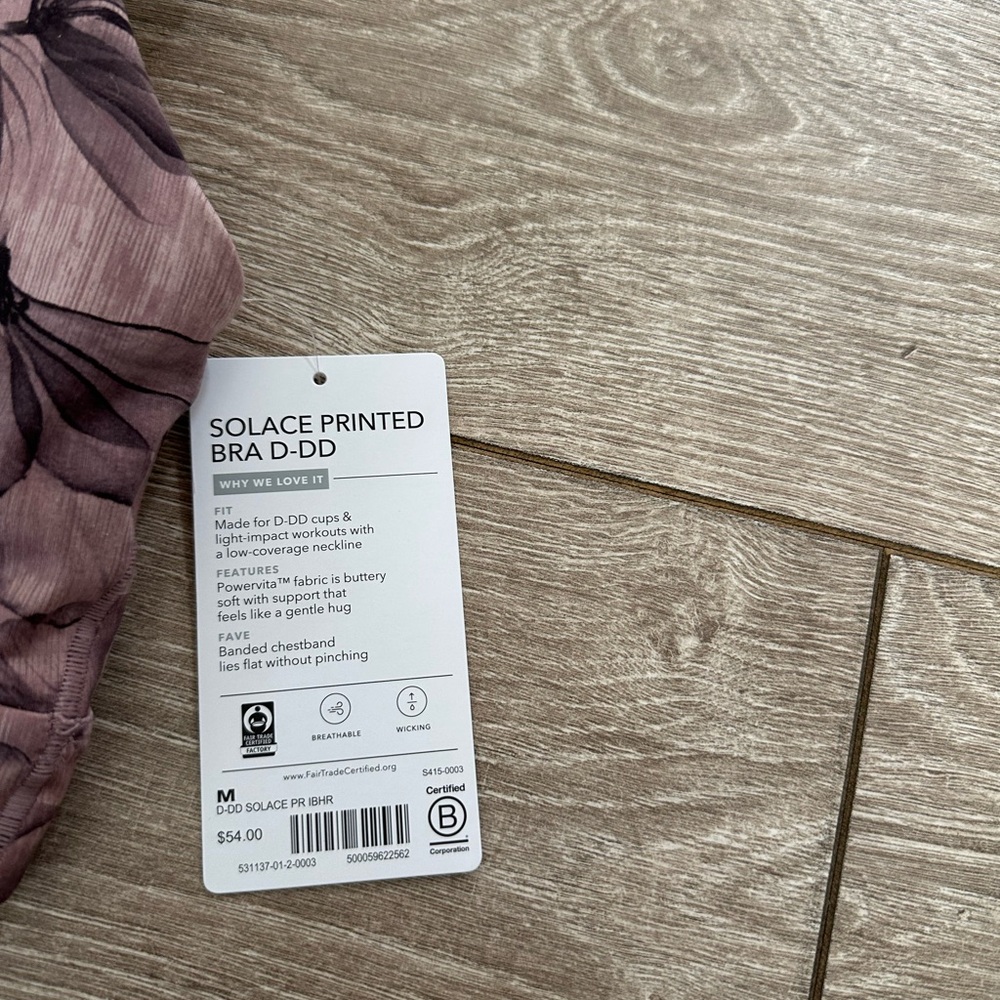 NWT M Althleta Solace Printed Bra D-DD - Picture 3 of 3